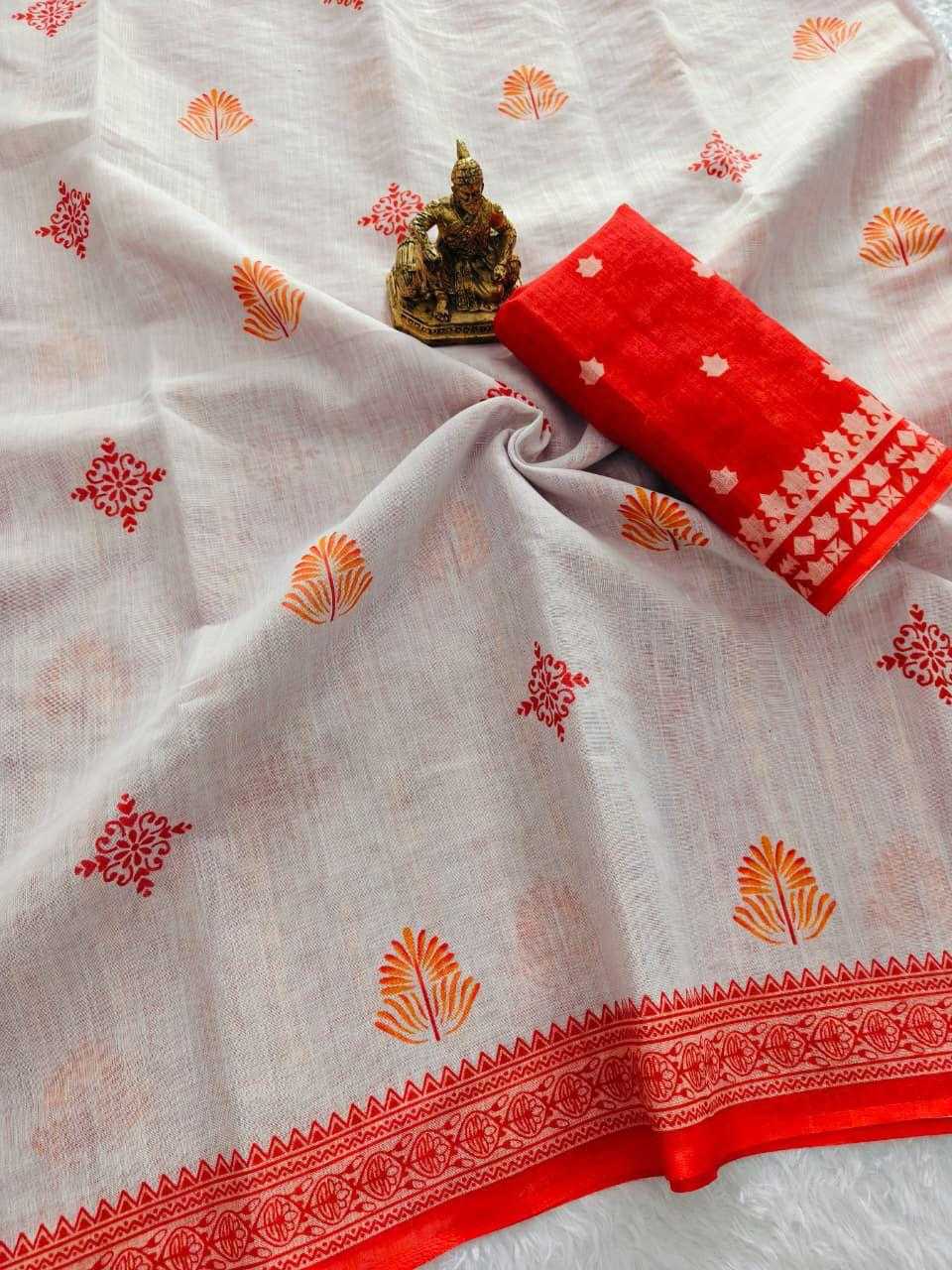 Linen Printed Saree