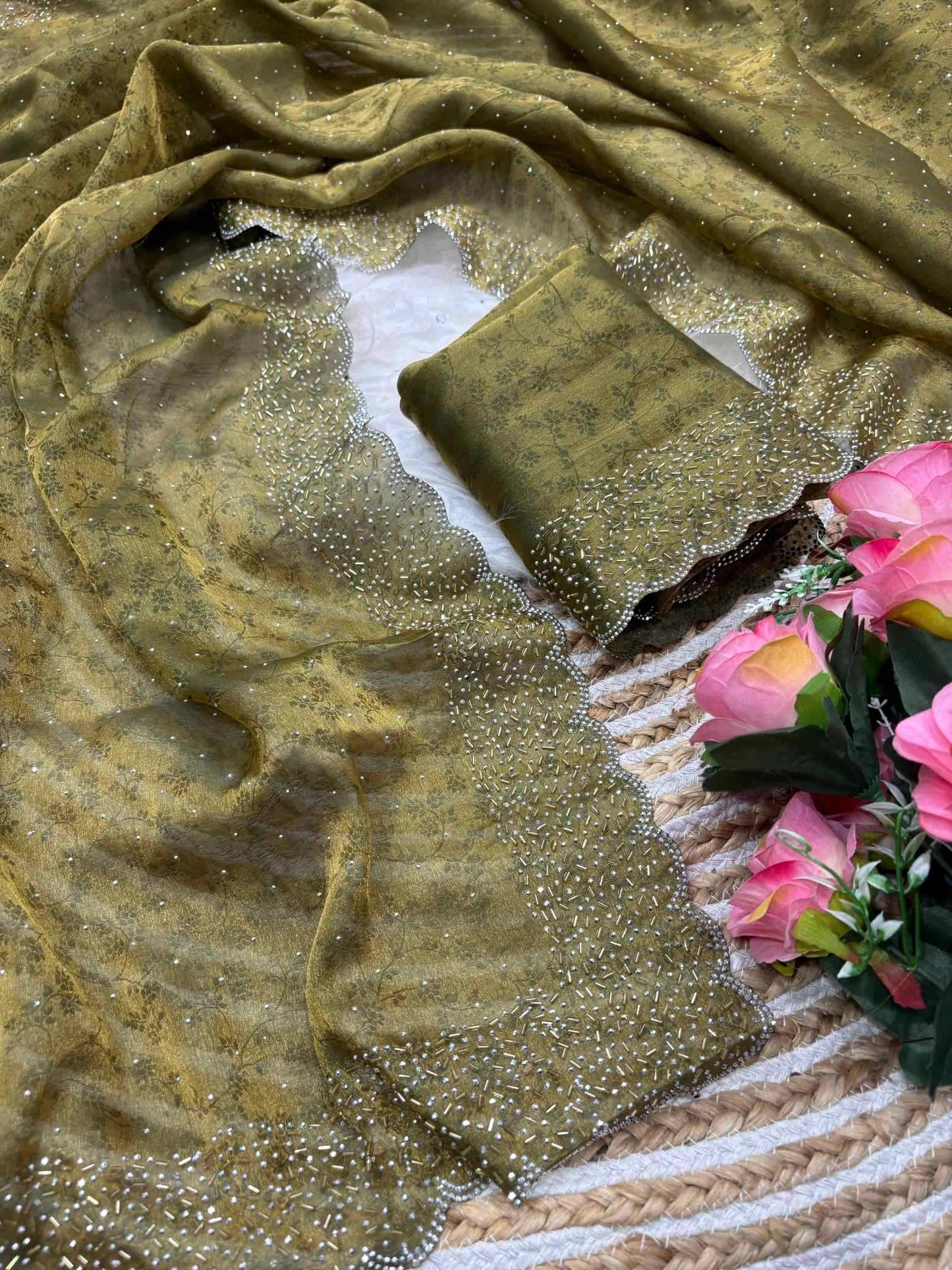 Satin Designer Saree