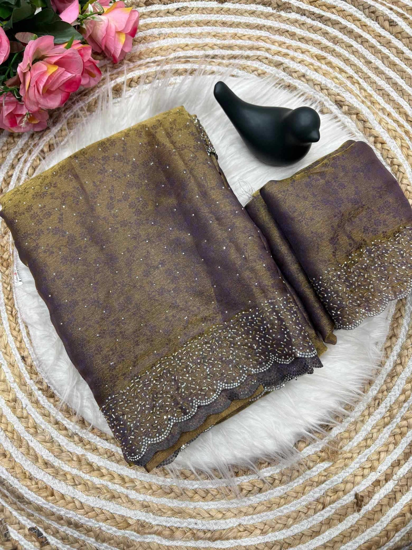 Satin Designer Saree