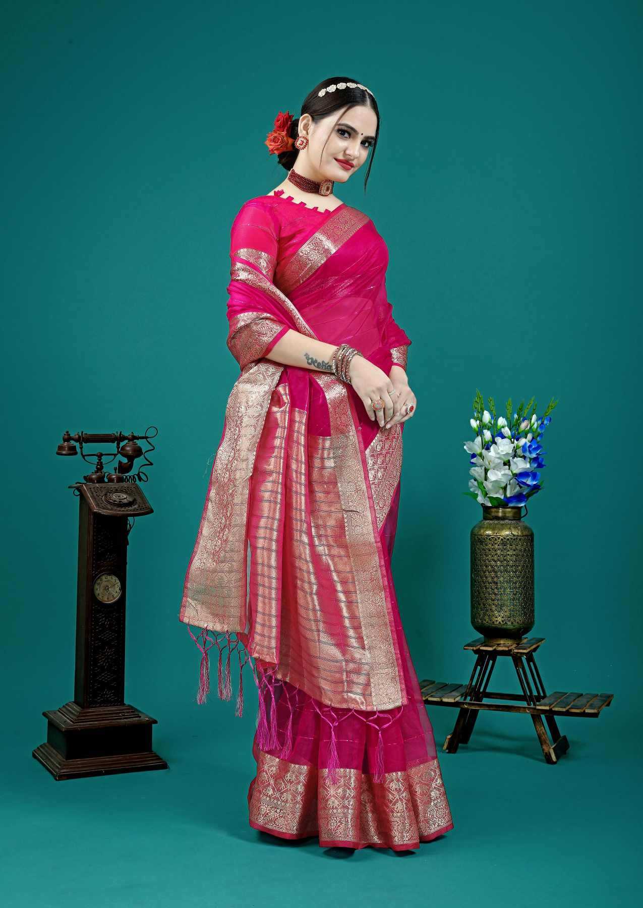 Organza Silk Traditional Saree