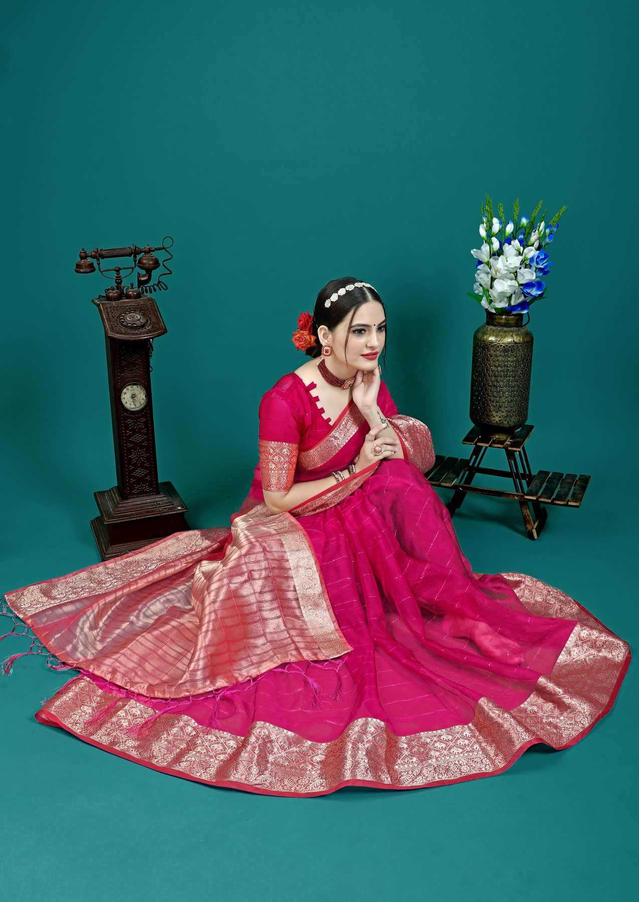 Organza Silk Traditional Saree