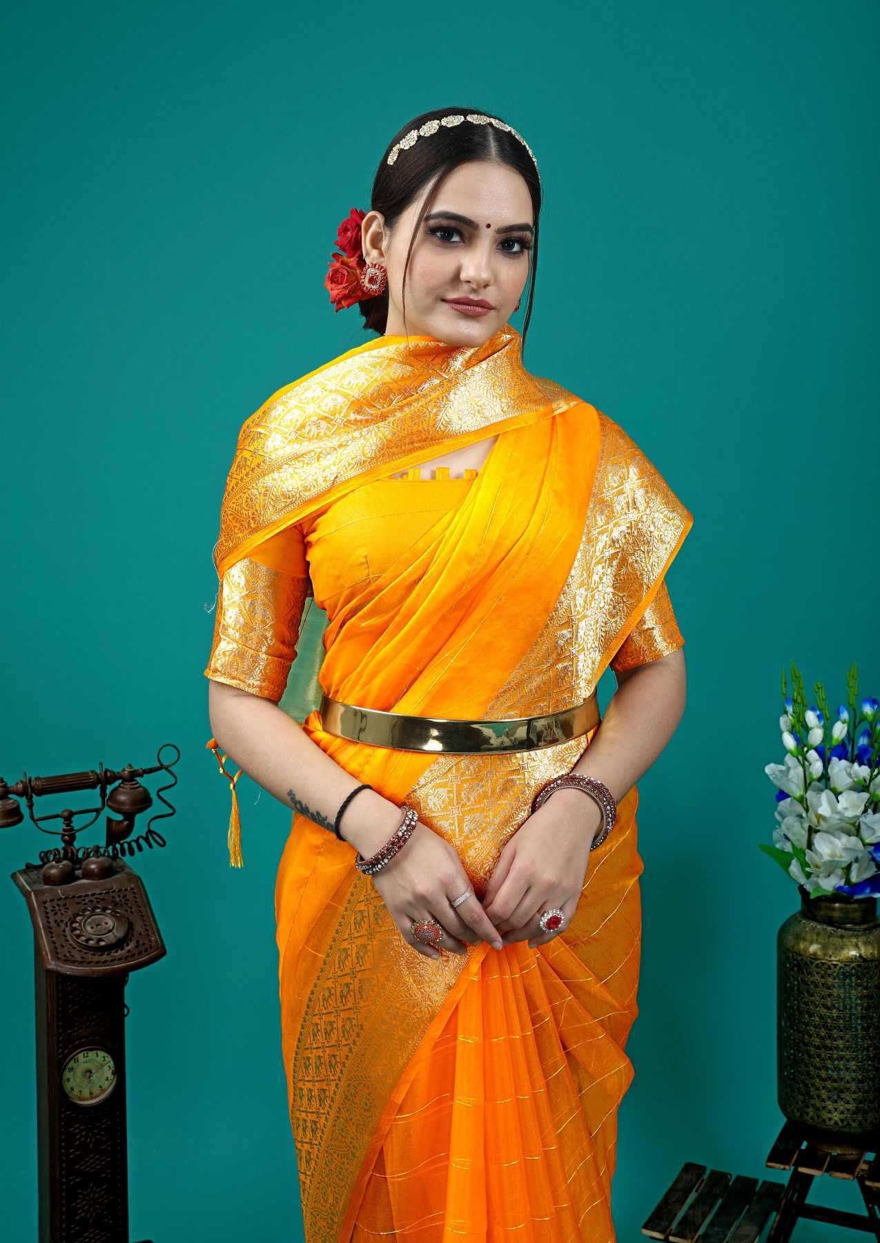 Organza Silk Traditional Saree