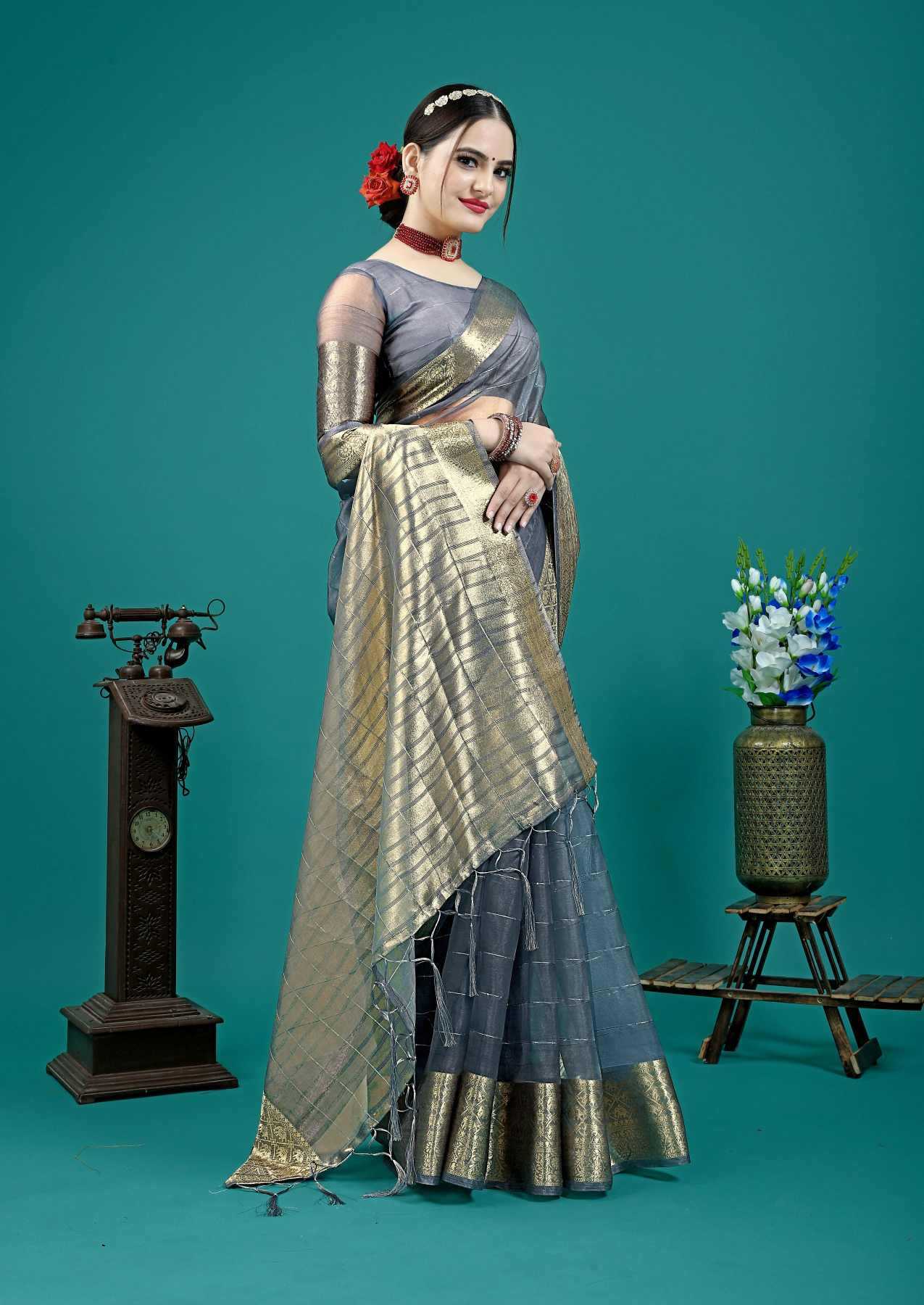 Organza Silk Traditional Saree