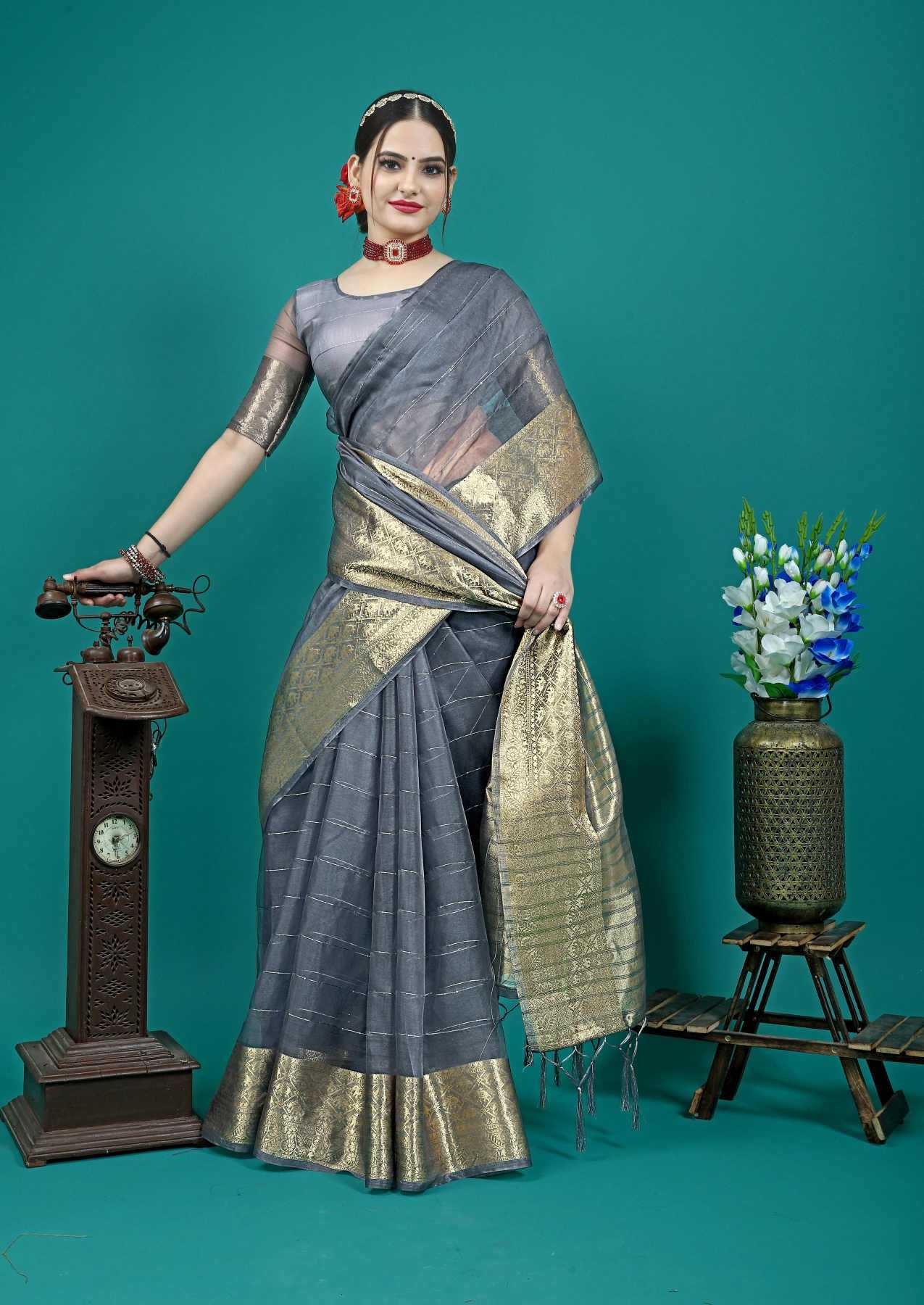 Organza Silk Traditional Saree