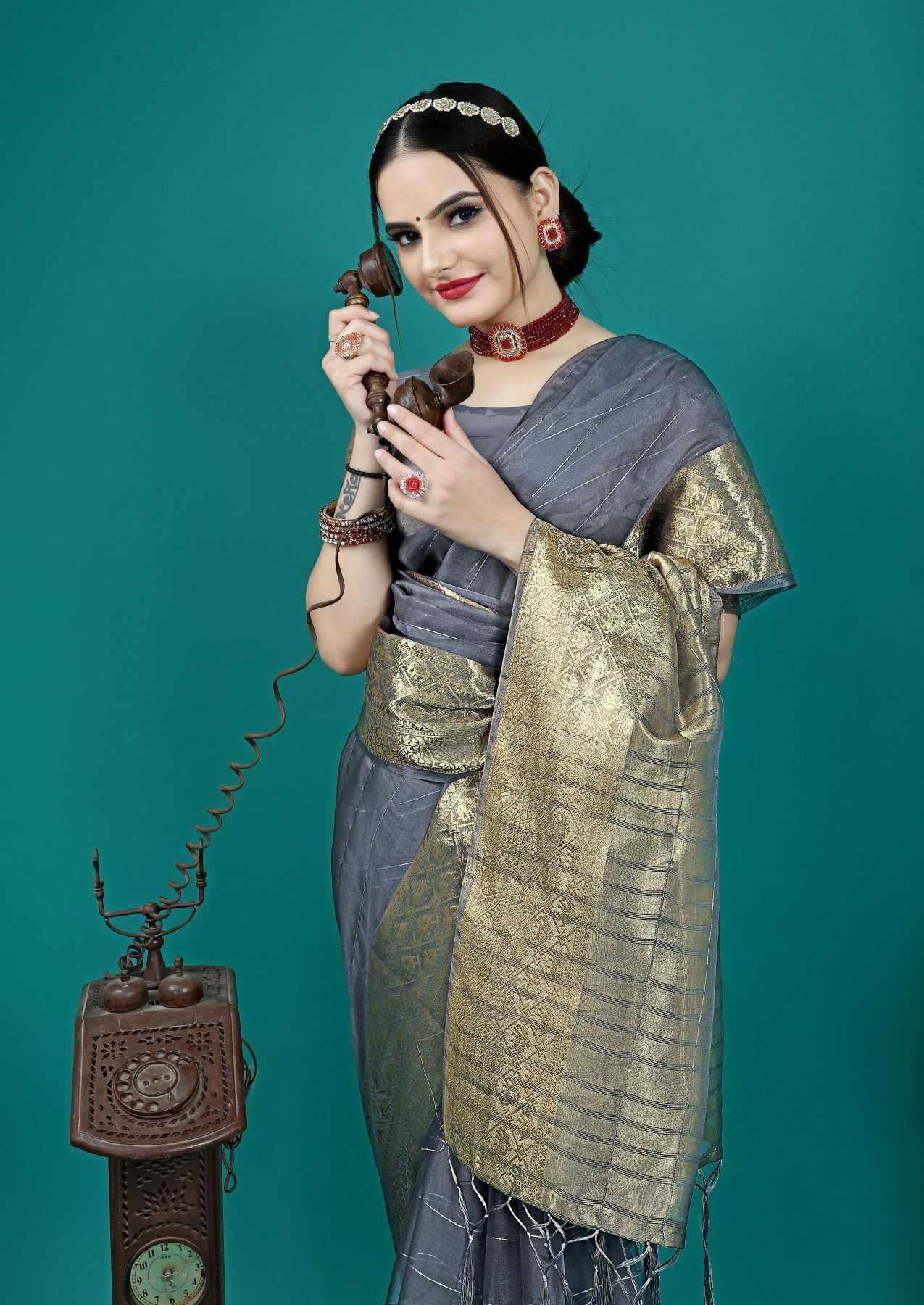 Organza Silk Traditional Saree