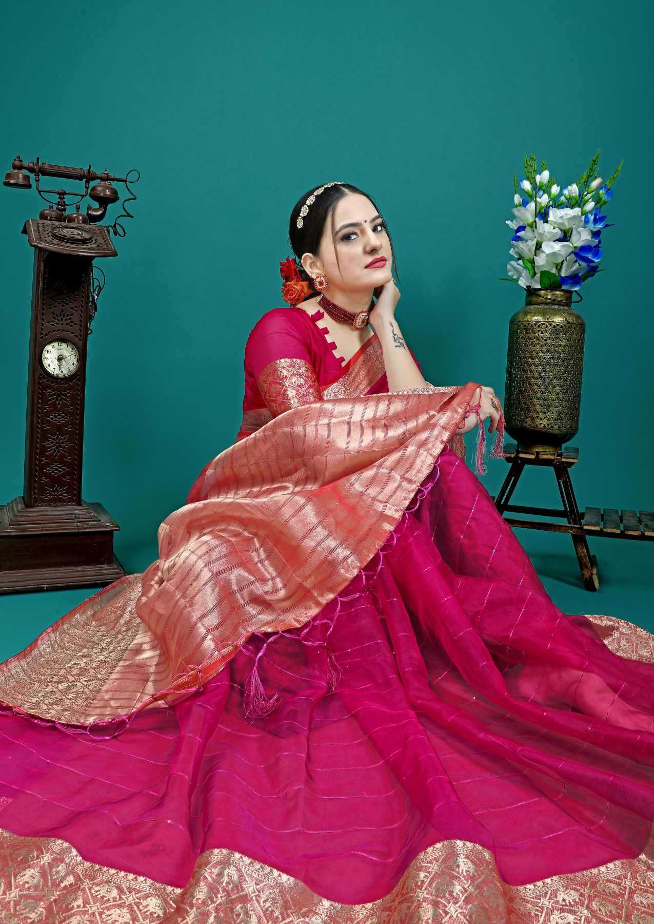 Organza Silk Traditional Saree