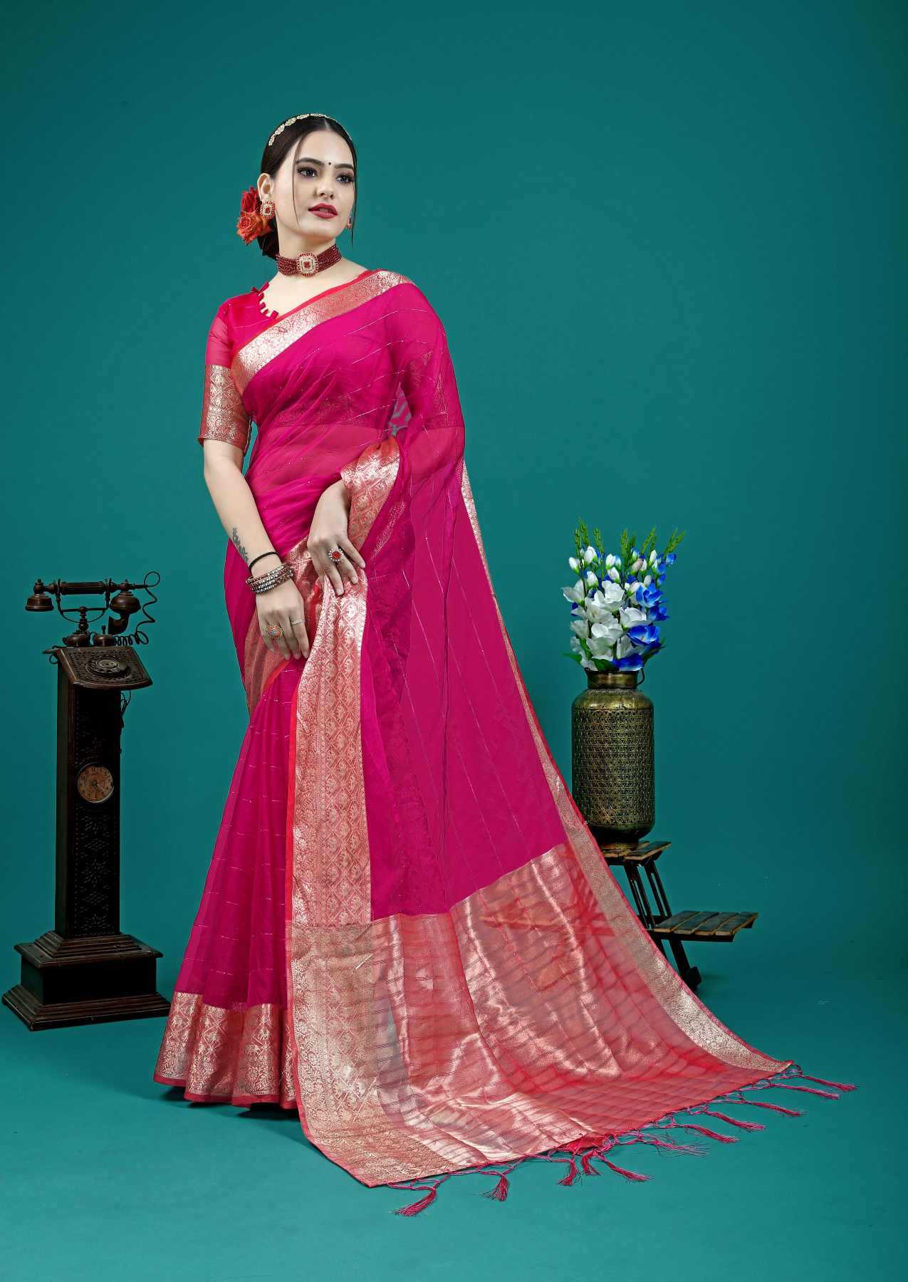Organza Silk Traditional Saree