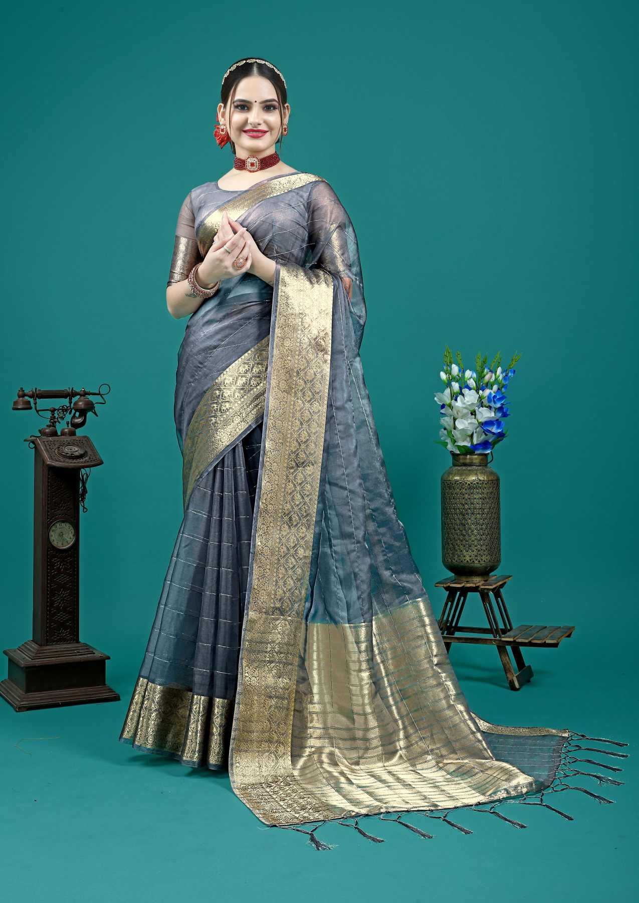 Organza Silk Traditional Saree