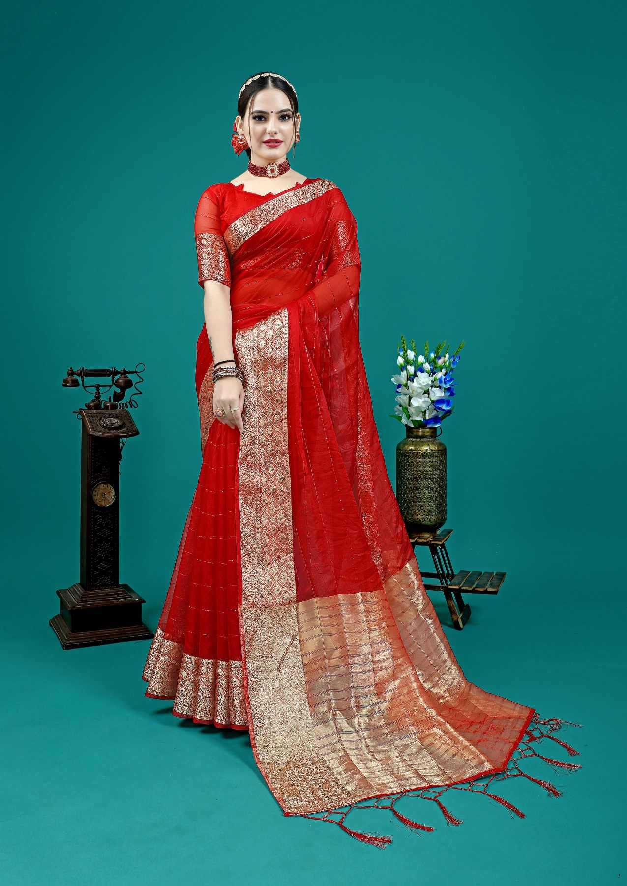 Organza Silk Traditional Saree