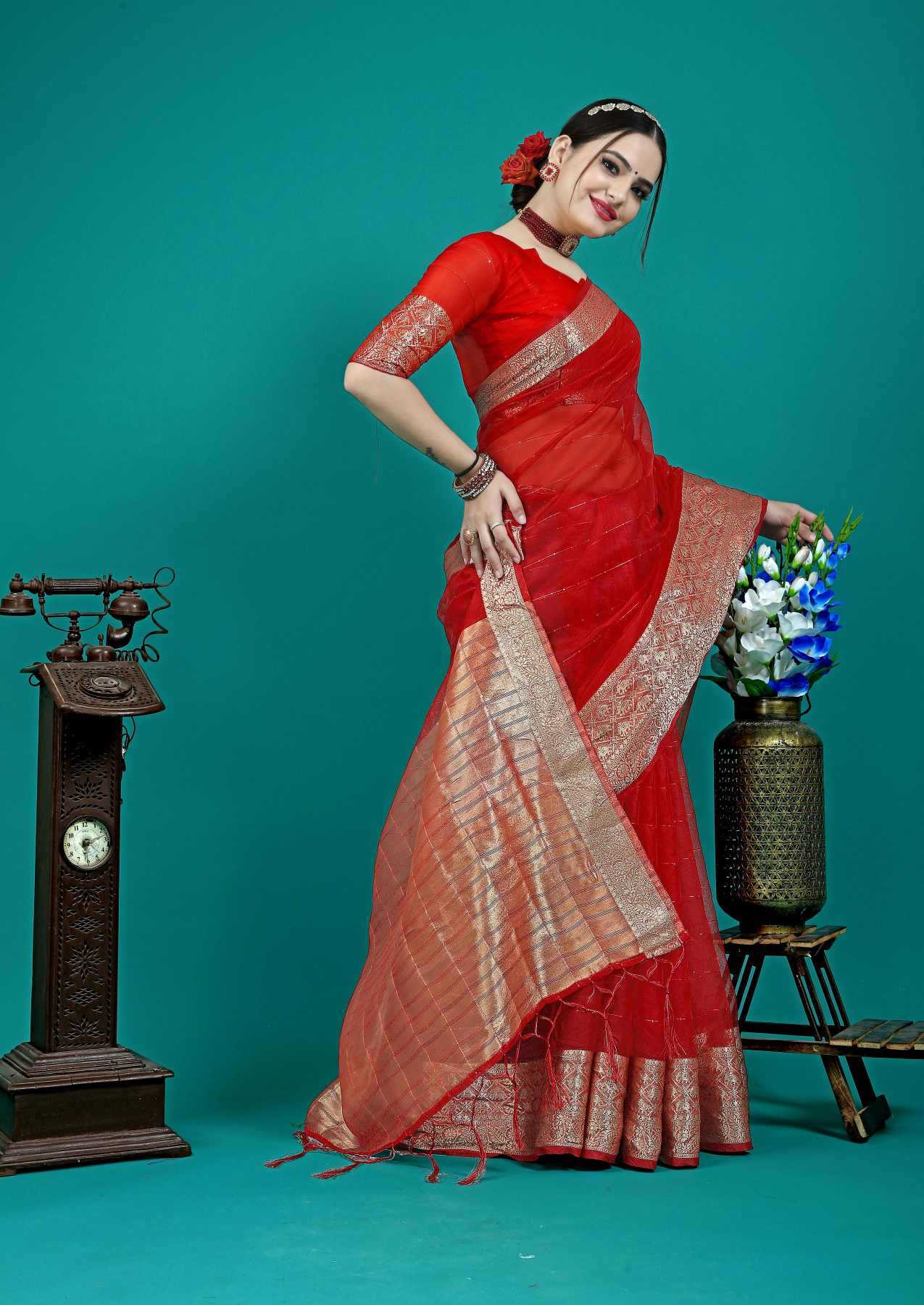 Organza Silk Traditional Saree