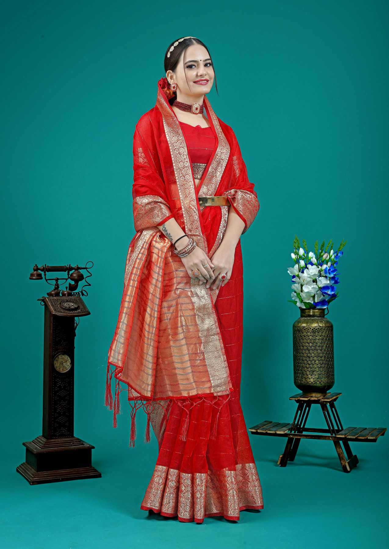 Organza Silk Traditional Saree