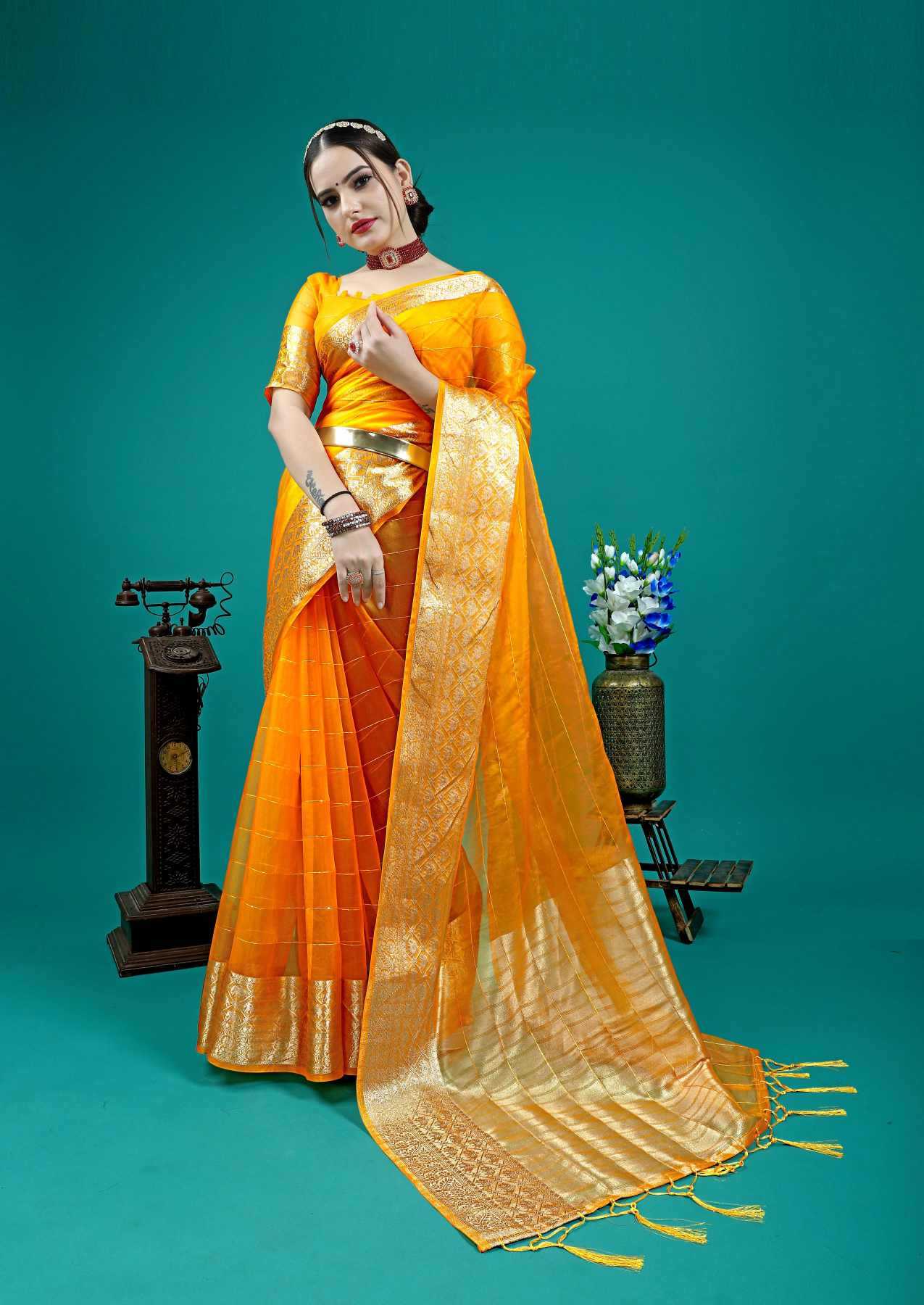 Organza Silk Traditional Saree