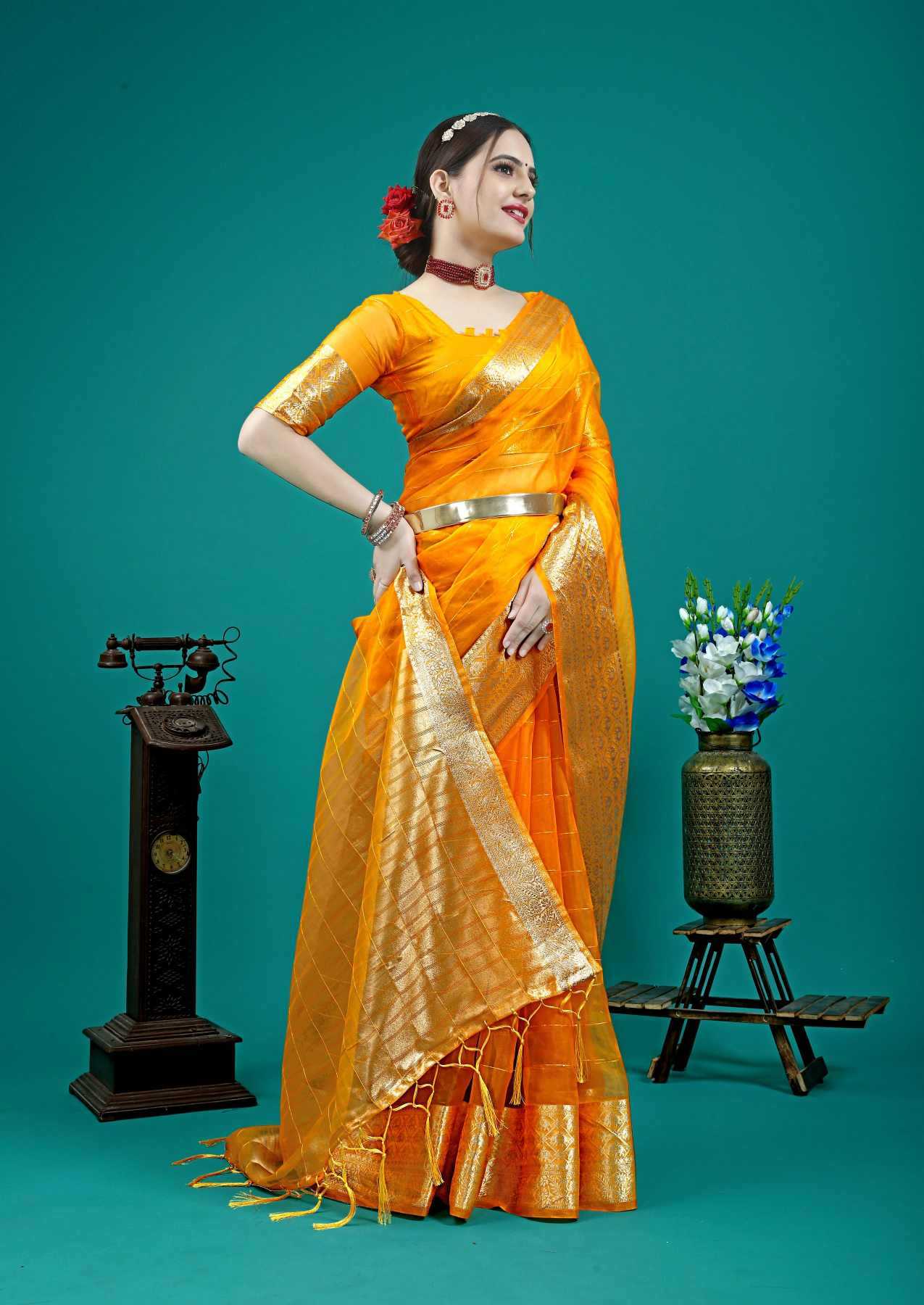 Organza Silk Traditional Saree