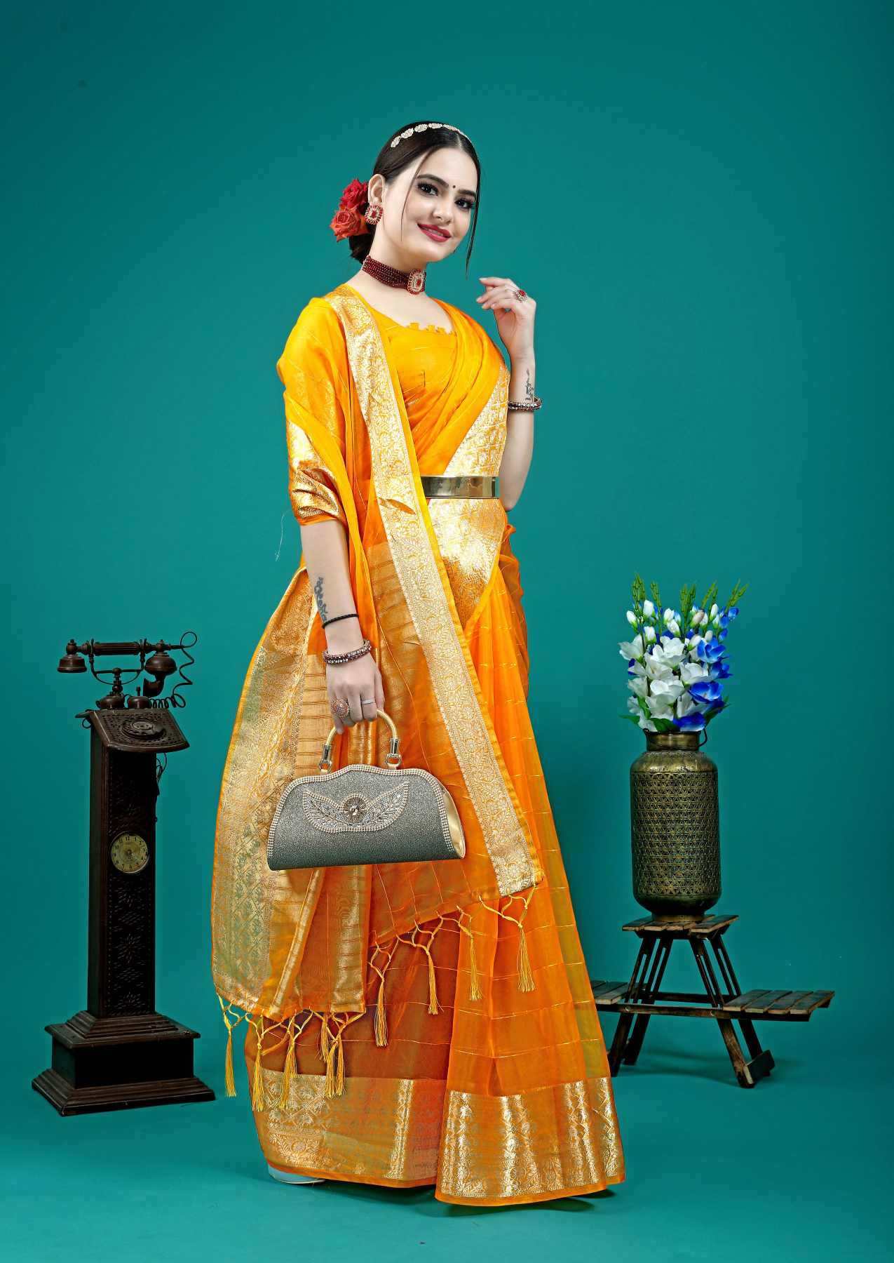 Organza Silk Traditional Saree