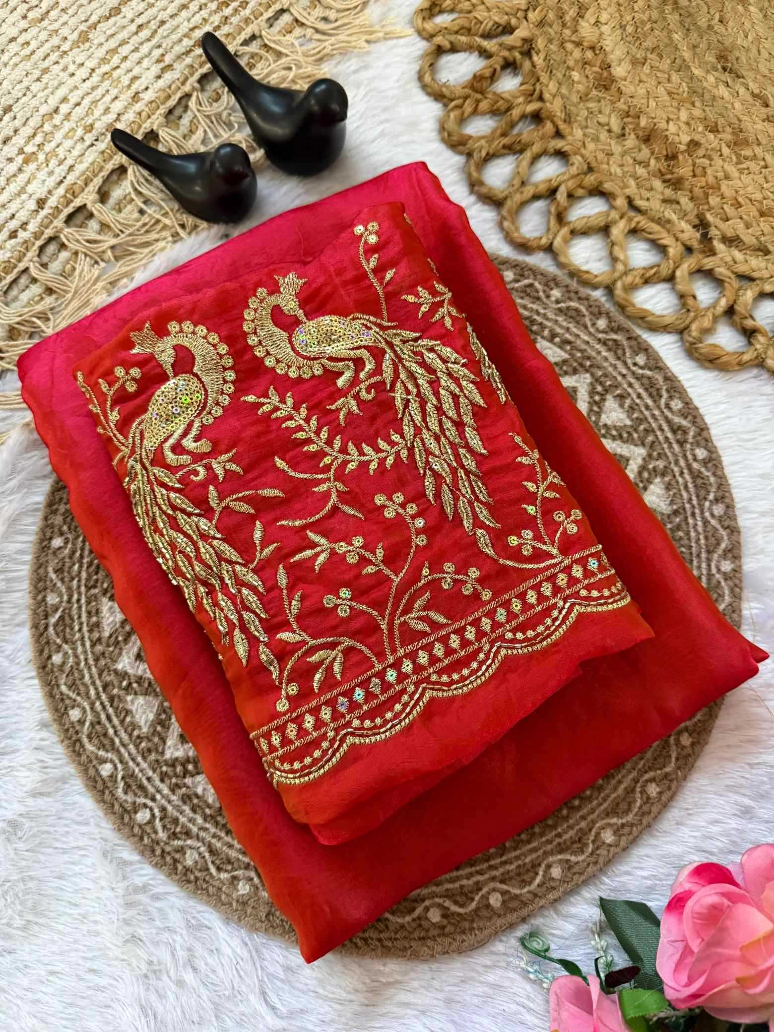Satin Designer Saree