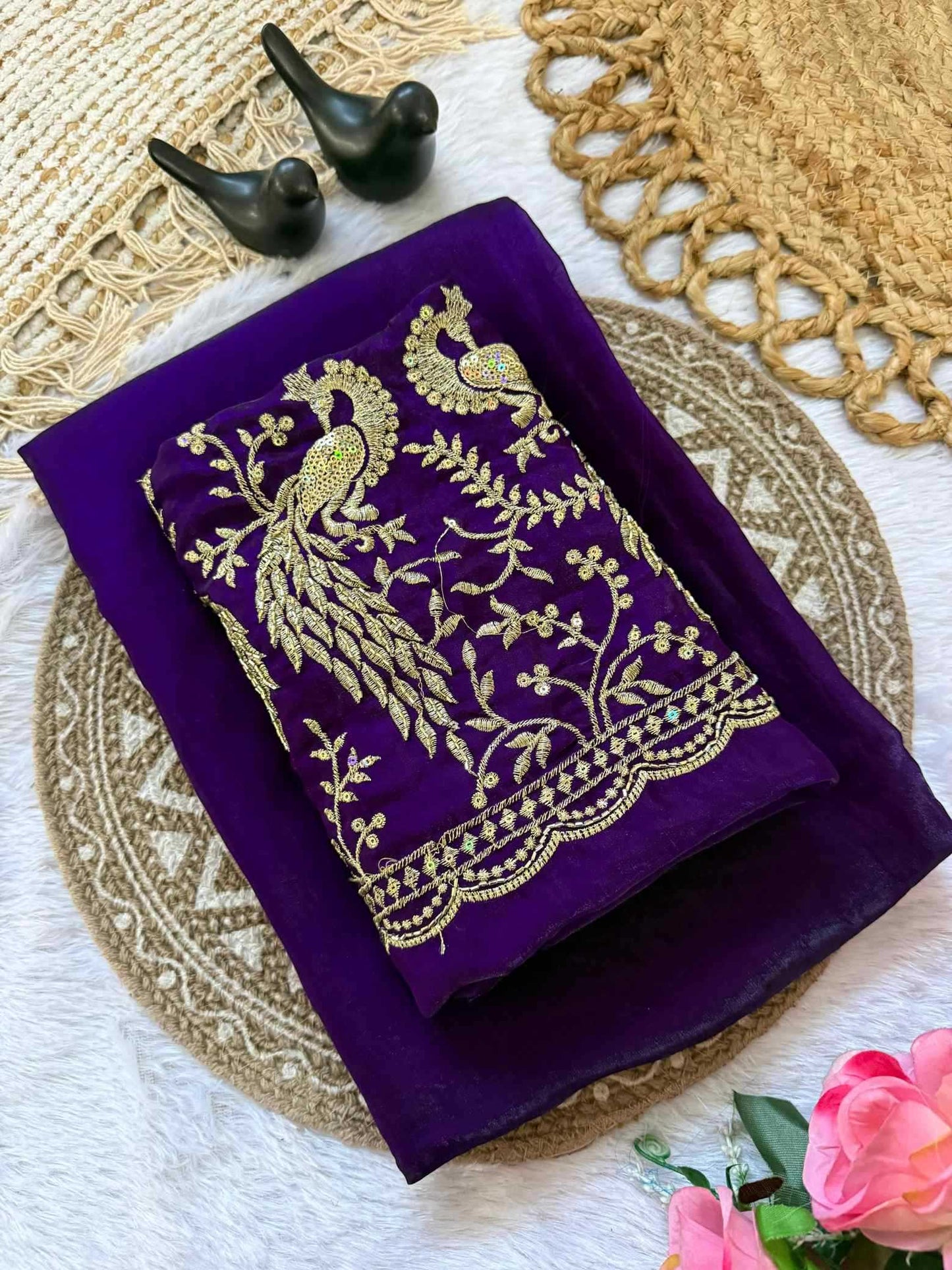 Satin Designer Saree
