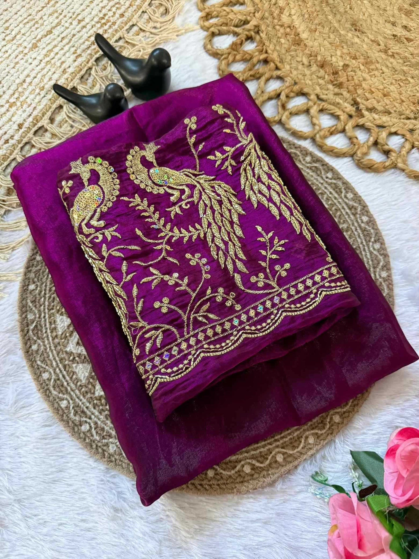 Satin Designer Saree