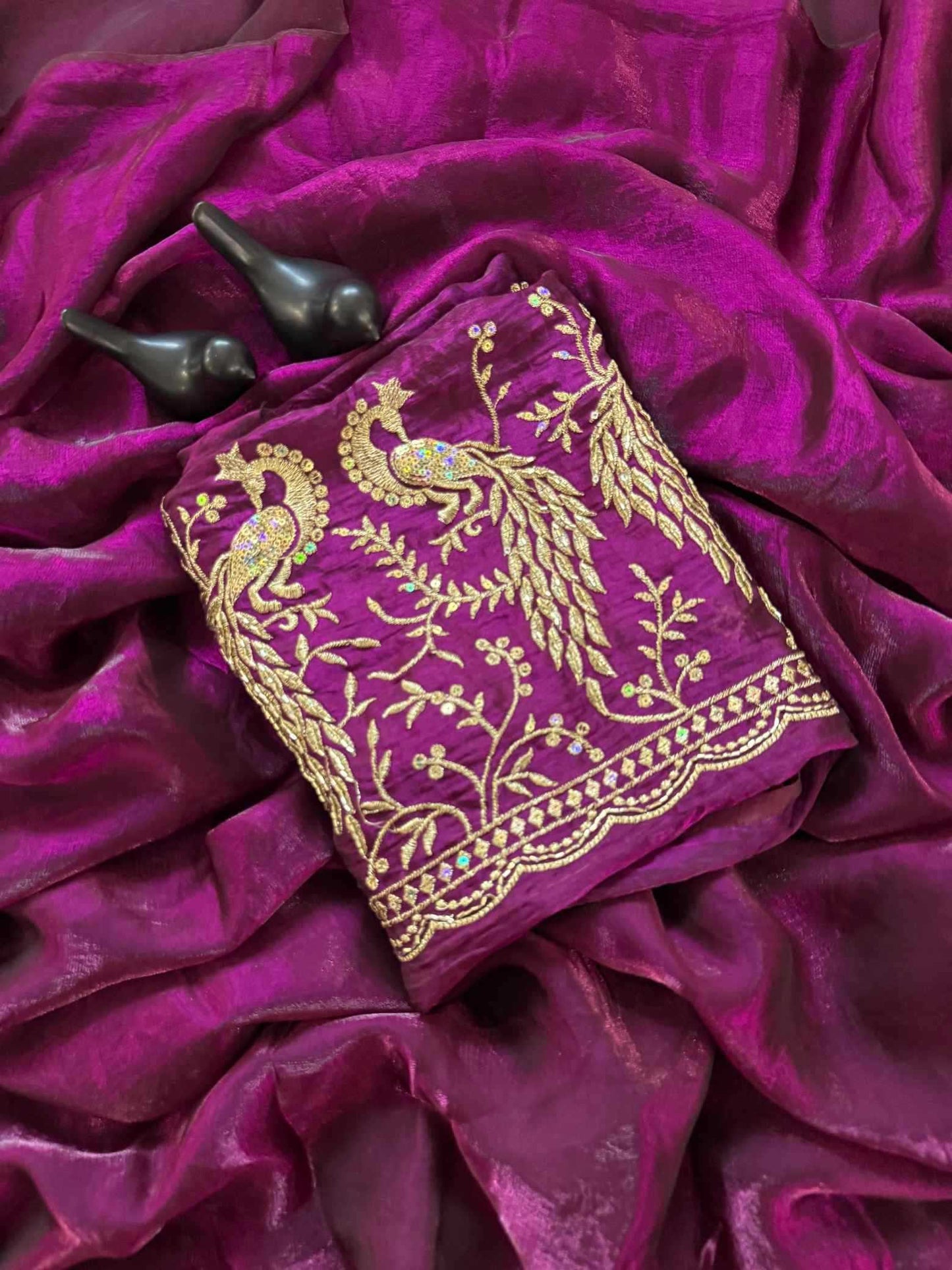 Satin Designer Saree