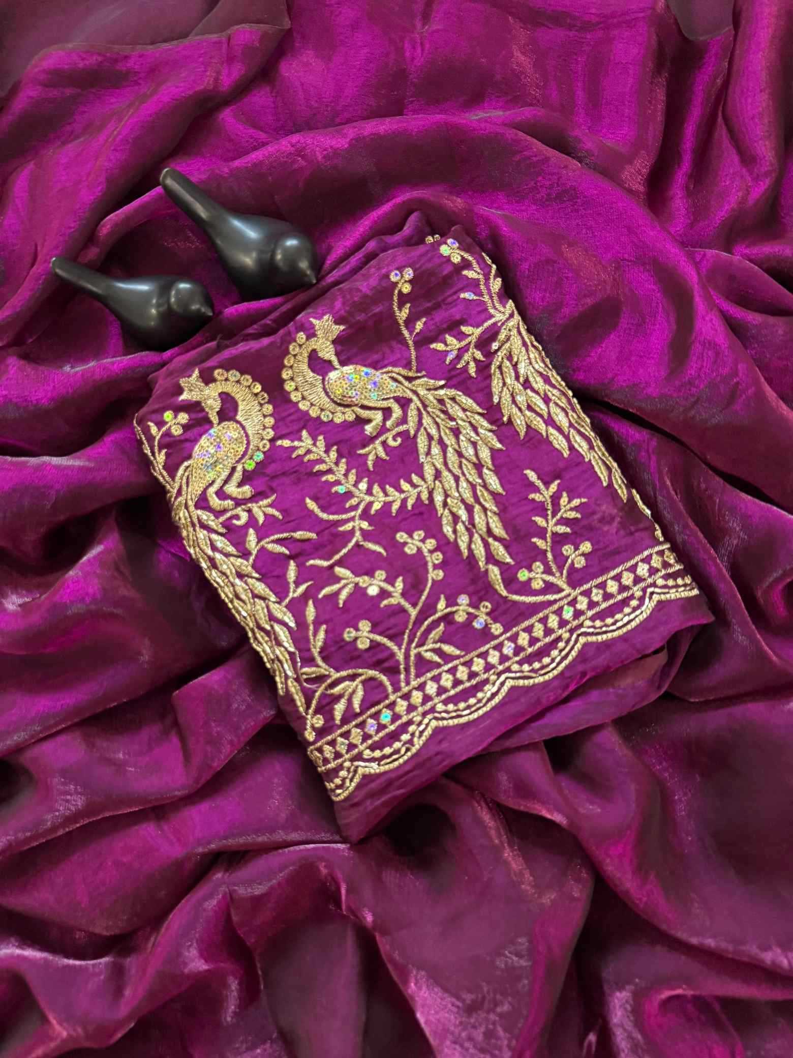 Satin Designer Saree