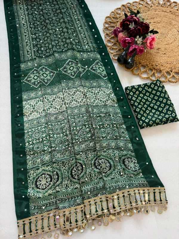 Bandhani Silk Printed Saree