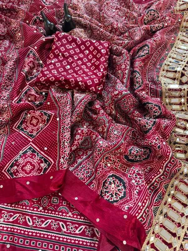 Bandhani Silk Printed Saree