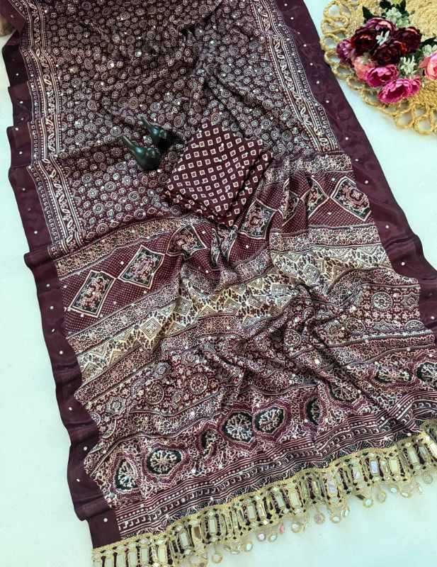 Bandhani Silk Printed Saree