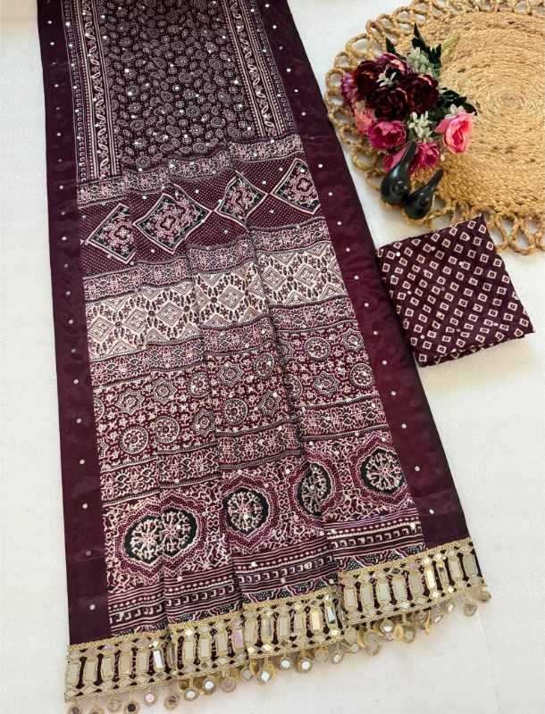 Bandhani Silk Printed Saree