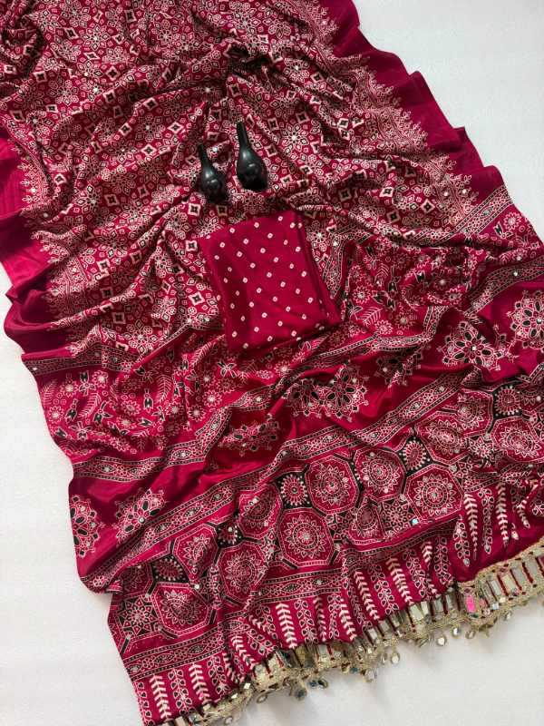 Pure Satin Printed Saree