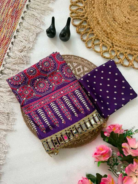 Pure Satin Printed Saree