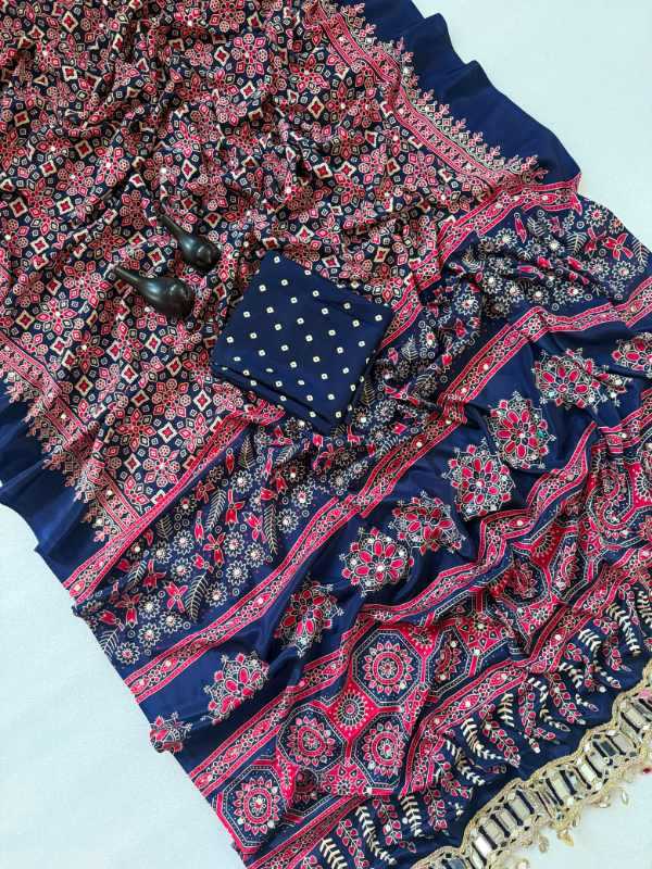 Pure Satin Printed Saree