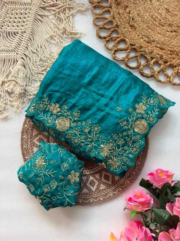 Pure Space Silk Sequence Saree