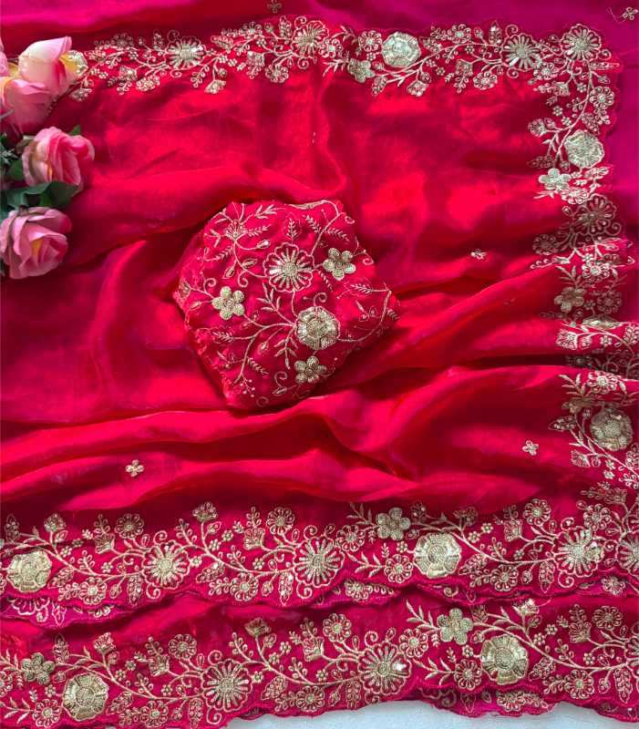 Pure Space Silk Sequence Saree