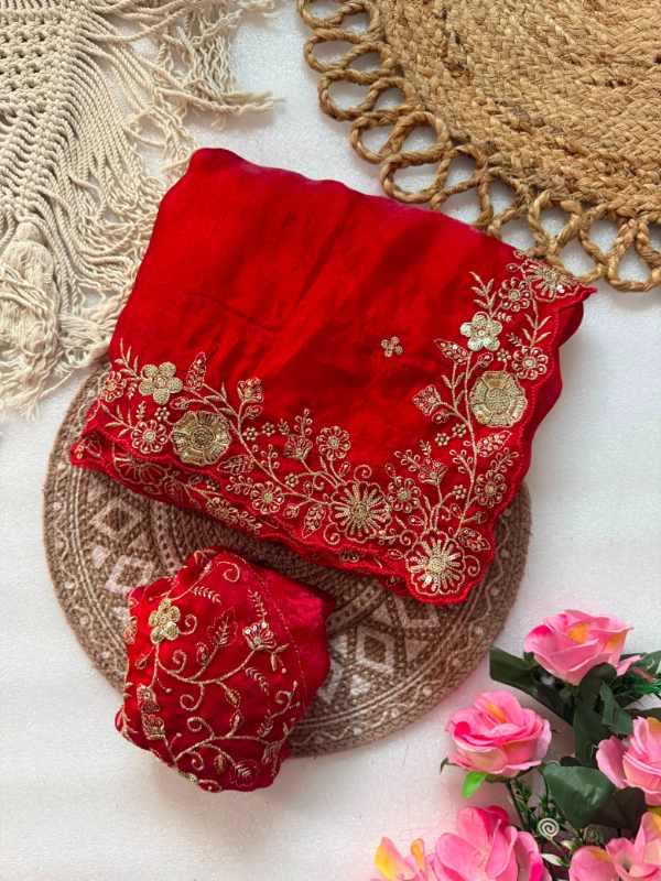 Pure Space Silk Sequence Saree
