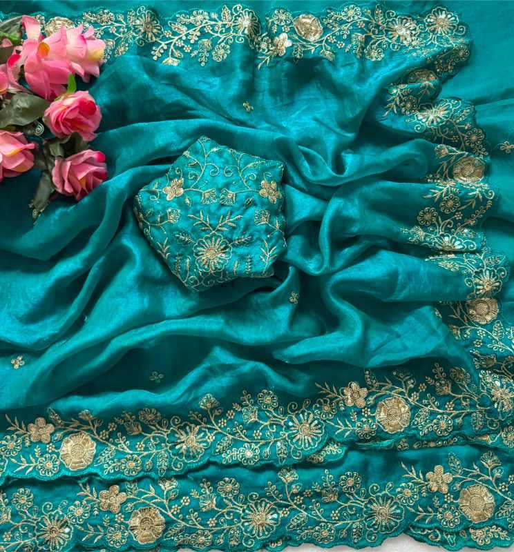 Pure Space Silk Sequence Saree