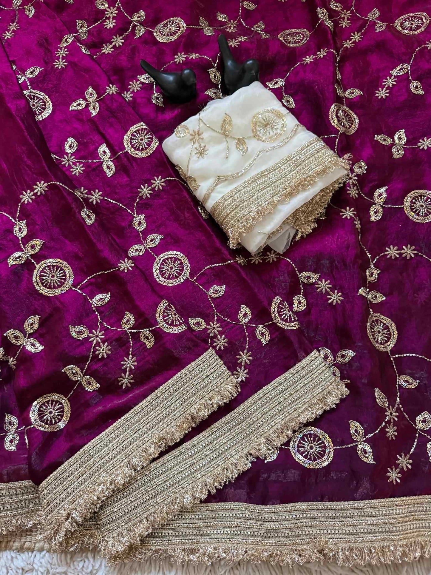 Satin Party Wear Saree