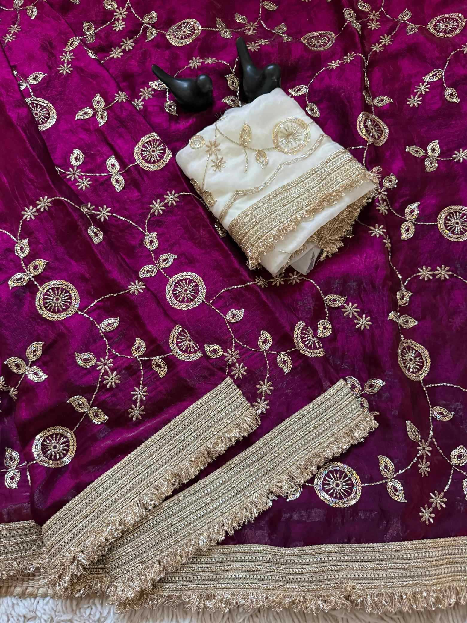 Satin Party Wear Saree