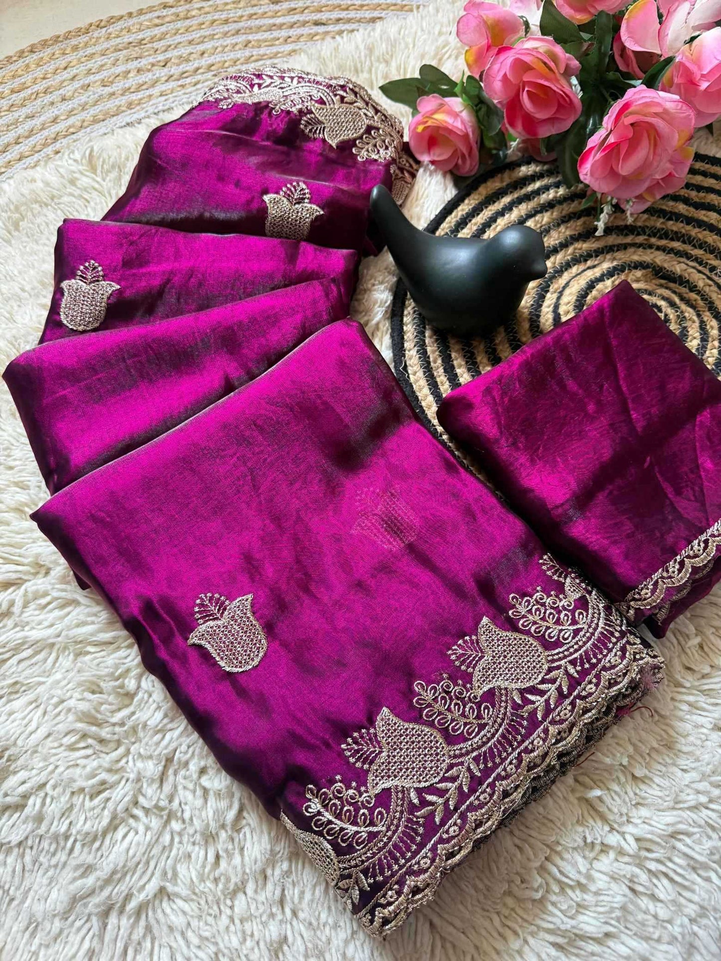 Satin Silk Soft Saree