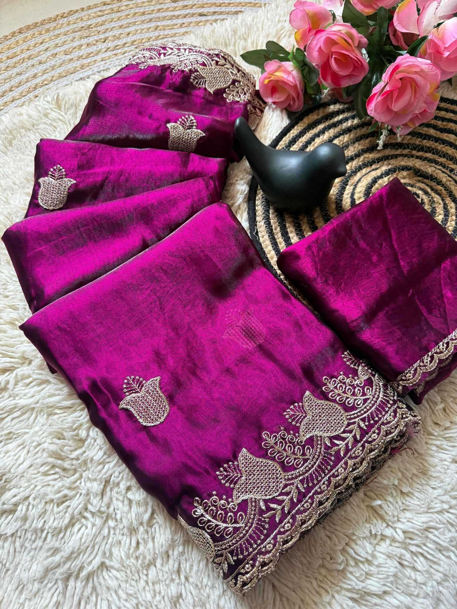Satin Silk Soft Saree