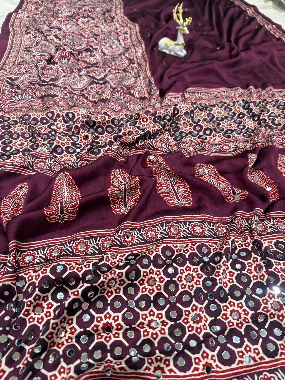 Gajji Silk Printed Saree