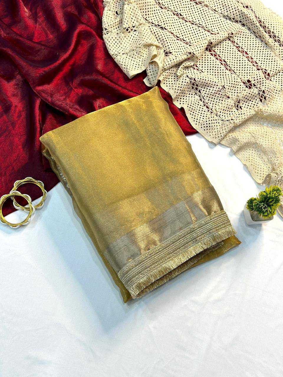 Soft Tissue Fancy Saree