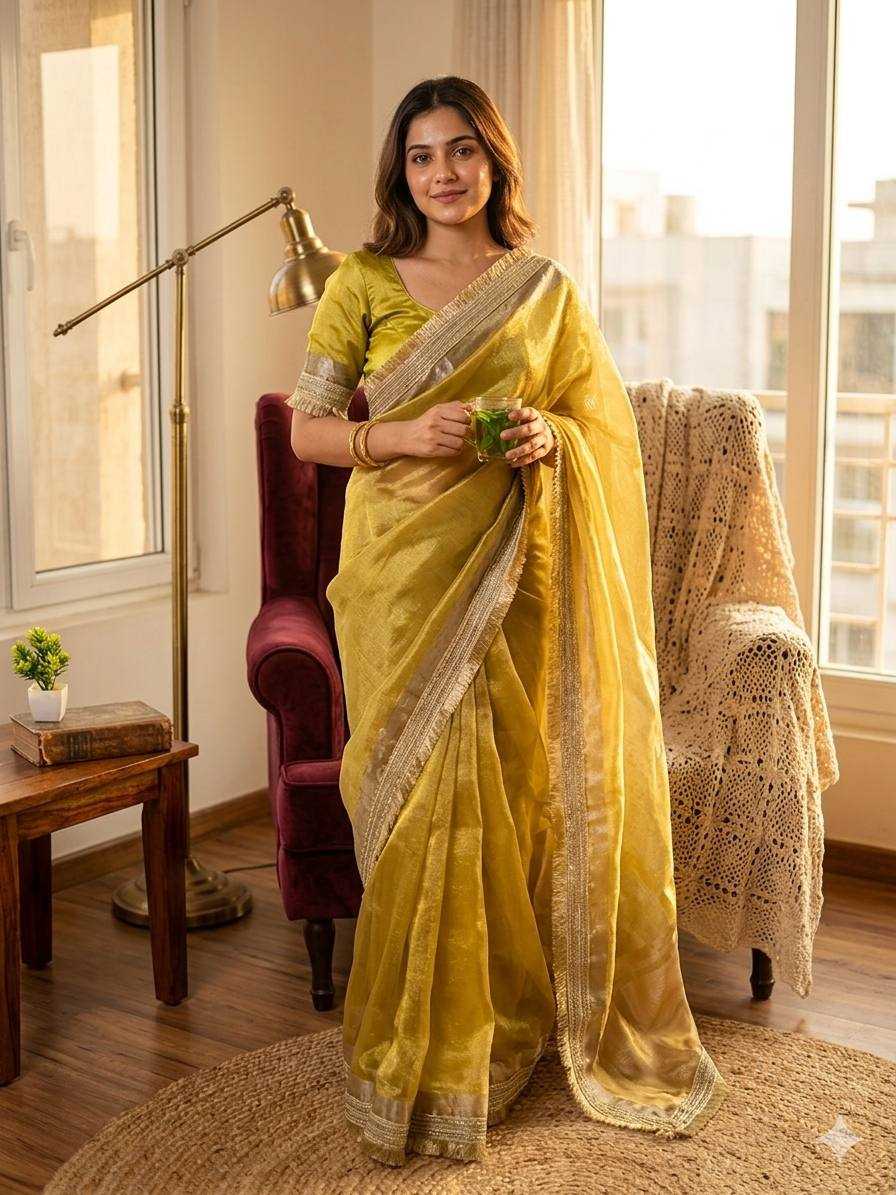 Soft Tissue Fancy Saree