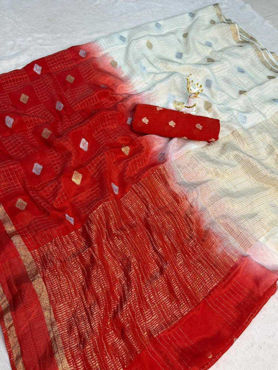 Chinon Silk Butta Saree