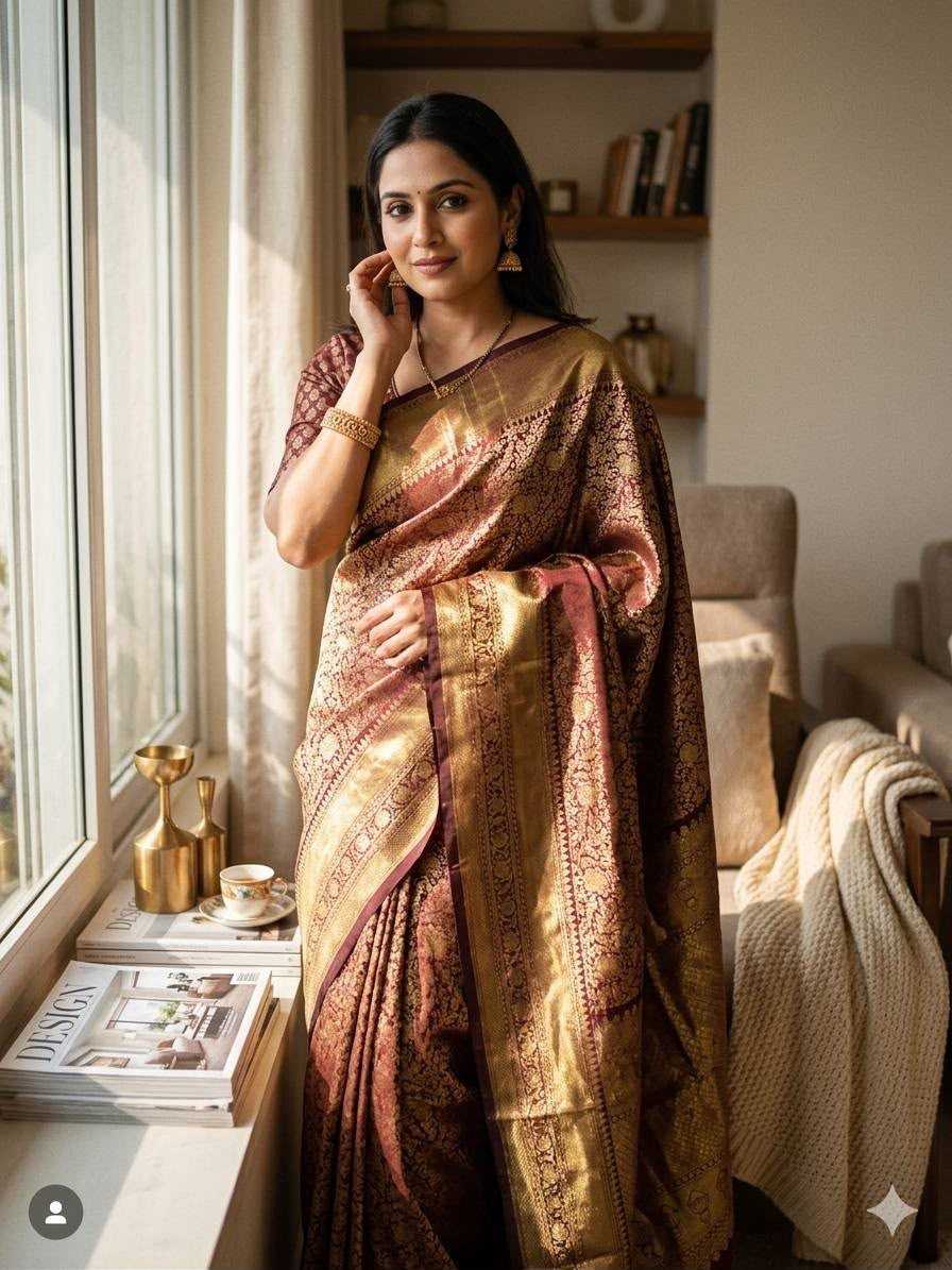Lichi Silk Designer Saree 1100