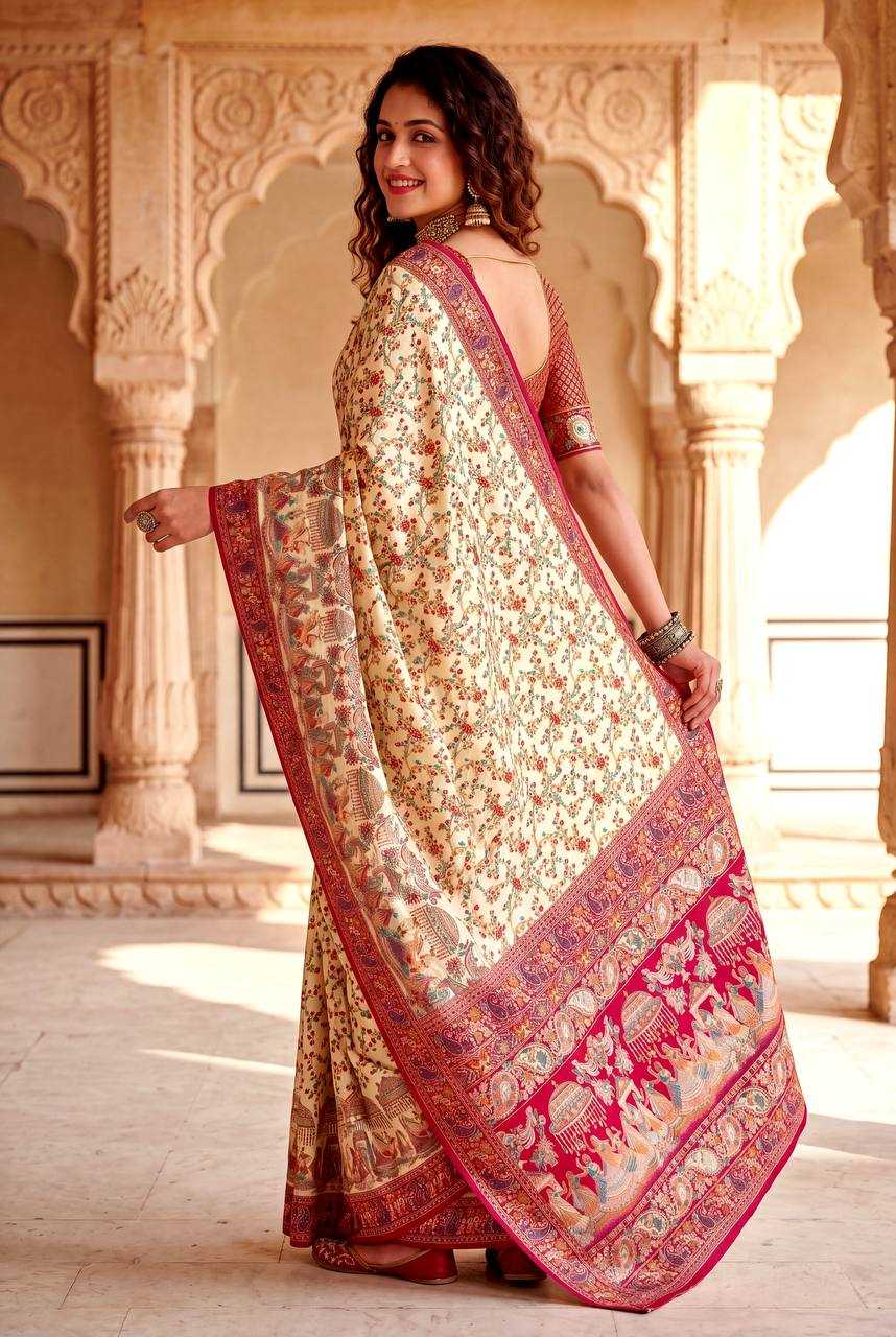 Gajji Silk Printed Saree