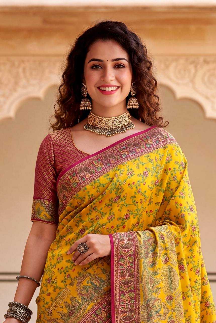 Gajji Silk Printed Saree