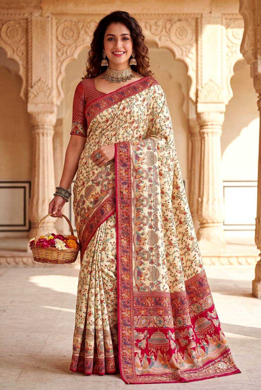 Gajji Silk Printed Saree