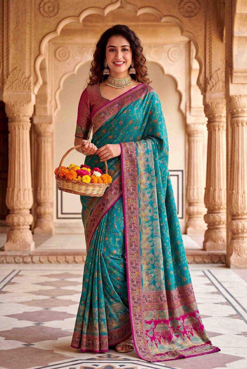 Gajji Silk Printed Saree