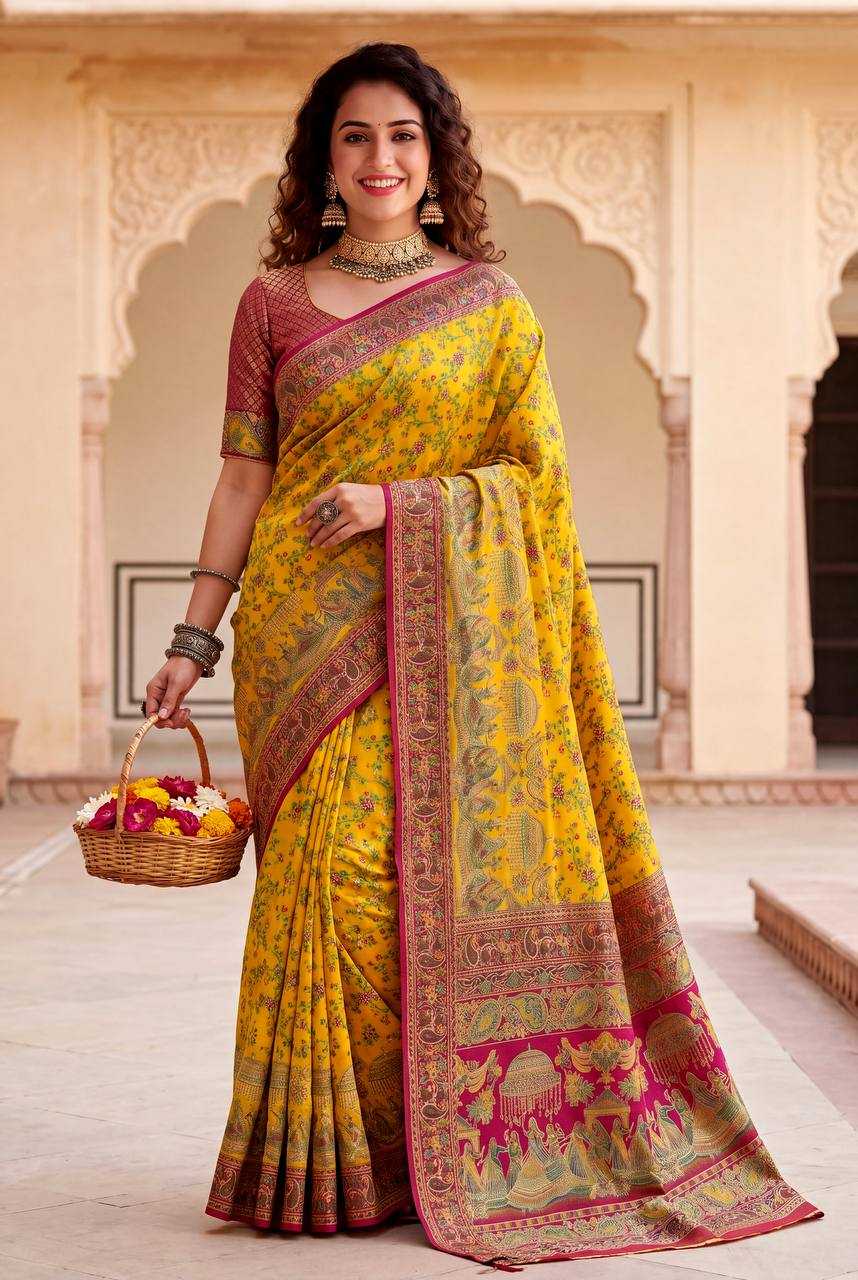 Gajji Silk Printed Saree