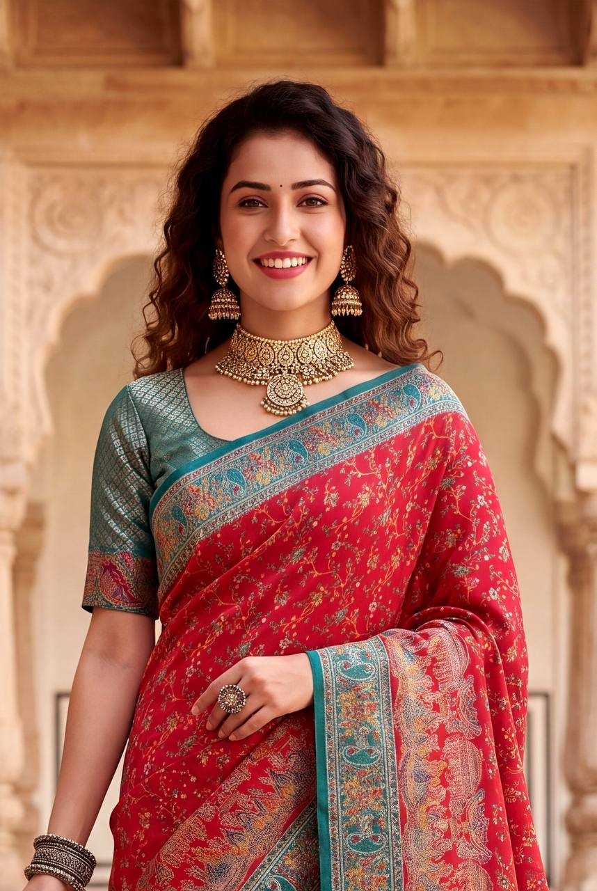 Gajji Silk Printed Saree