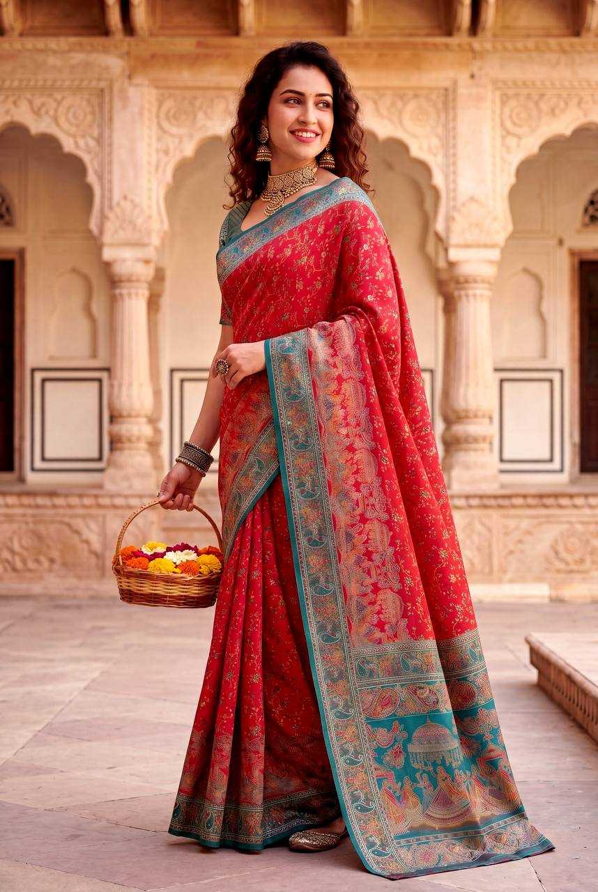 Gajji Silk Printed Saree